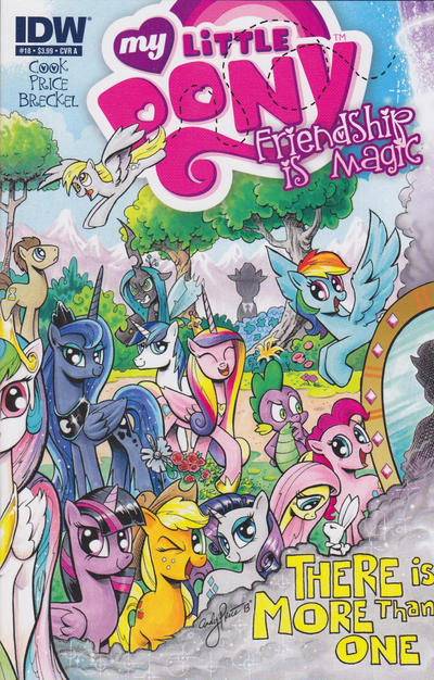 Cover for My Little Pony: Friendship Is Magic (IDW, 2012 series) #18 [Cover A - Andy Price Connecting Cover]