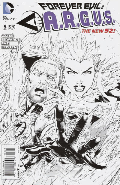 Cover for Forever Evil: A.R.G.U.S. (DC, 2013 series) #5 [Jeremy Roberts Black & White Cover]