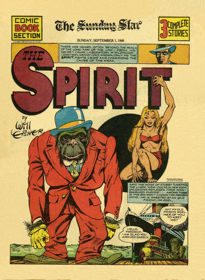 Cover for The Spirit (Register and Tribune Syndicate, 1940 series) #9/1/1940 [Washington DC Star edition]
