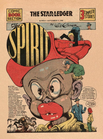 Cover for The Spirit (Register and Tribune Syndicate, 1940 series) #9/15/1940 [Newark NJ Star Ledger edition]