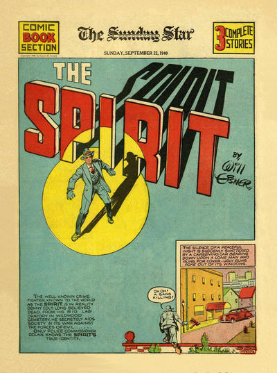 Cover for The Spirit (Register and Tribune Syndicate, 1940 series) #9/22/1940 [Washington DC Star edition]