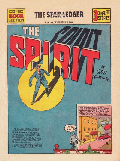 Cover for The Spirit (Register and Tribune Syndicate, 1940 series) #9/22/1940 [Newark NJ Star Ledger edition]