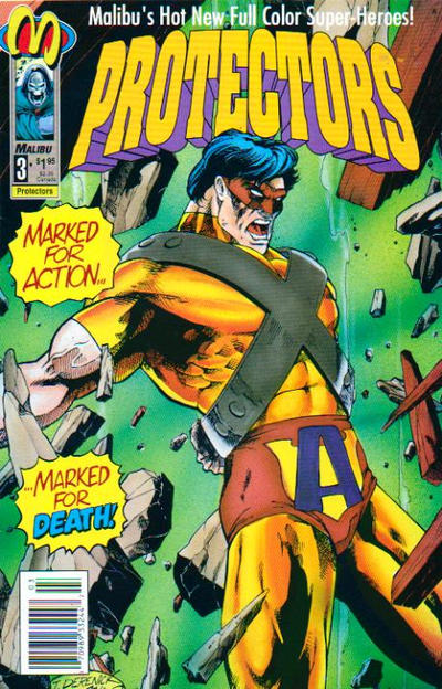 Cover for Protectors (Malibu, 1992 series) #3 [Newsstand]