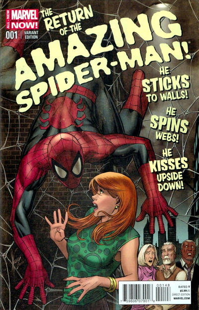 Cover for The Amazing Spider-Man (Marvel, 2014 series) #1 [Variant Edition - Disposable Heroes Exclusive - Dale Keown Cover]
