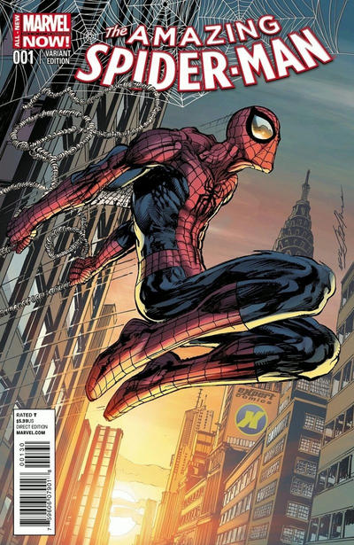 Cover for The Amazing Spider-Man (Marvel, 2014 series) #1 [Variant Edition - eXpert Comics Exclusive - Neal Adams Cover]