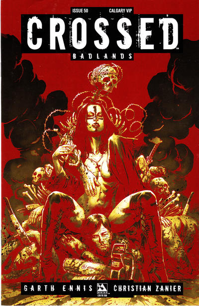 Cover for Crossed Badlands (Avatar Press, 2012 series) #50 [Calgary Expo 2014 Red VIP Exclusive Variant by Gabriel Andrade]
