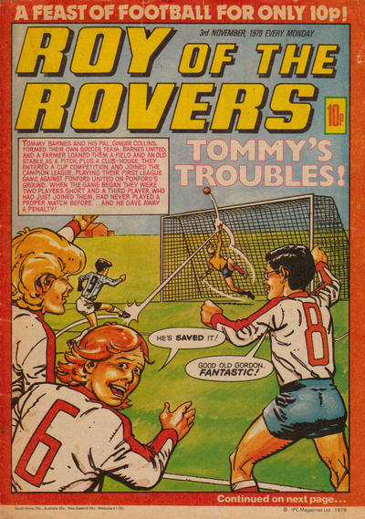 Cover for Roy of the Rovers (IPC, 1976 series) #3 November 1979 [160]