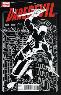 Cover Thumbnail for Daredevil (Marvel, 2014 series) #1 [Paolo Rivera Black & White Variant]