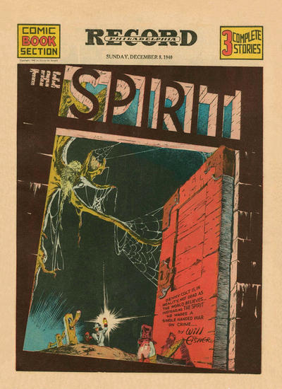 Cover for The Spirit (Register and Tribune Syndicate, 1940 series) #12/8/1940 [Philadelphia Record edition]
