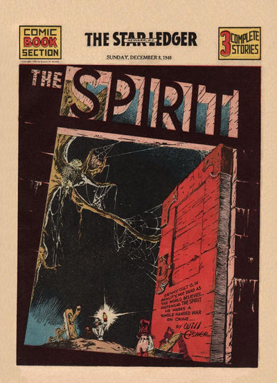 Cover for The Spirit (Register and Tribune Syndicate, 1940 series) #12/8/1940 [Newark NJ Star Ledger edition]