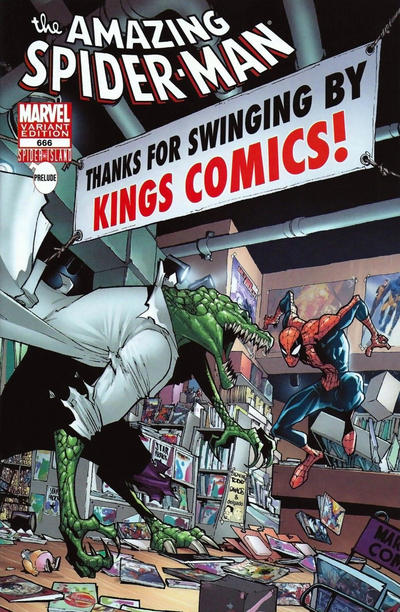 Cover for The Amazing Spider-Man (Marvel, 1999 series) #666 [Variant Edition - Kings Comics! Store Exclusive]