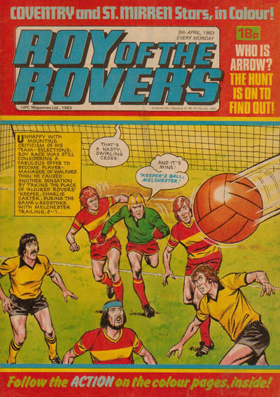 Cover for Roy of the Rovers (IPC, 1976 series) #9 April 1983 [334]