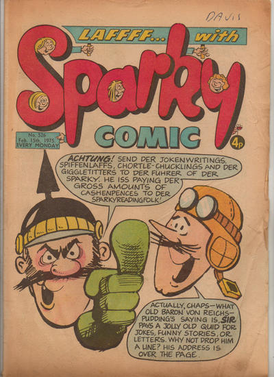 Cover for Sparky (D.C. Thomson, 1965 series) #526