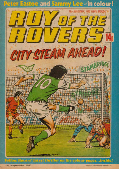 Cover for Roy of the Rovers (IPC, 1976 series) #15 November 1980 [209]