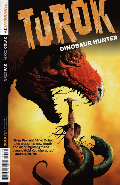 Cover for Turok: Dinosaur Hunter (Dynamite Entertainment, 2014 series) #2 [Subscription Cover]