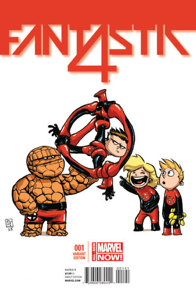 Cover for Fantastic Four (Marvel, 2014 series) #1 [Skottie Young Cover]