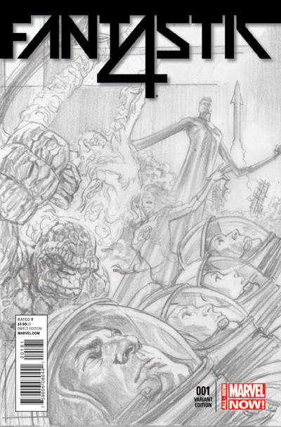 Cover for Fantastic Four (Marvel, 2014 series) #1 [Alex Ross Sketch Cover]
