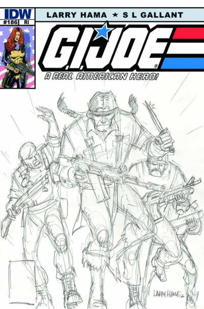 Cover for G.I. Joe: A Real American Hero (IDW, 2010 series) #186 [Larry Hama Retailer Incentive Cover]