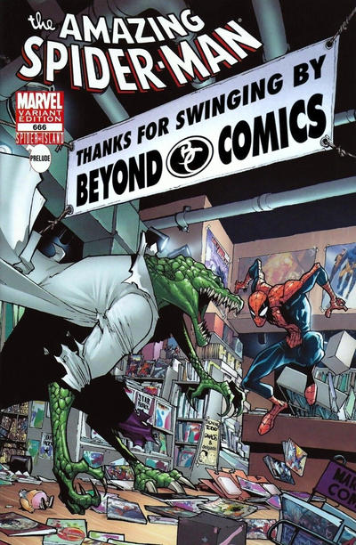 Cover for The Amazing Spider-Man (Marvel, 1999 series) #666 [Variant Edition - Beyond Comics Store Exclusive]