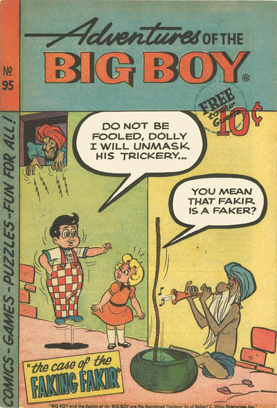 Cover for Adventures of the Big Boy (Webs Adventure Corporation, 1957 series) #95 [West]