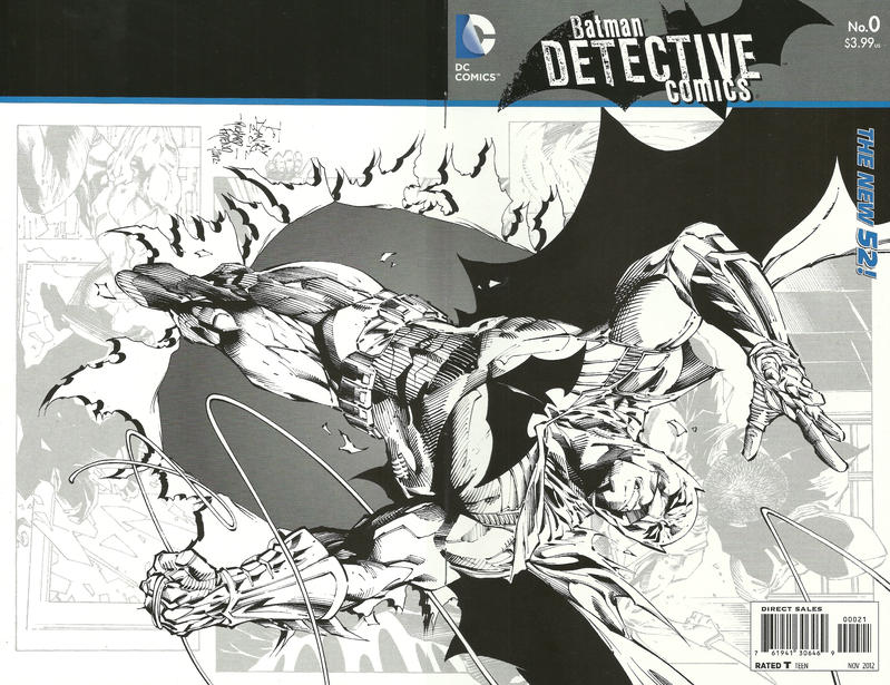 Cover for Detective Comics (DC, 2011 series) #0 [Tony S. Daniel / Richard Friend Black & White Wraparound Cover]