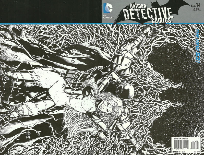 Cover for Detective Comics (DC, 2011 series) #14 [Jason Fabok Wraparound Black & White Cover]
