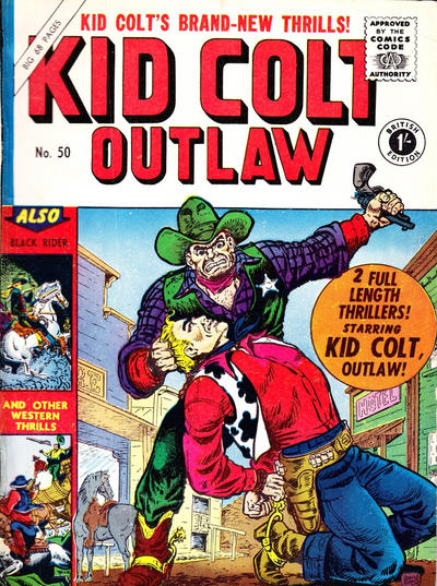 Cover for Kid Colt Outlaw (Thorpe & Porter, 1950 ? series) #50