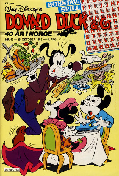 Cover for Donald Duck & Co (Hjemmet / Egmont, 1948 series) #43/1988