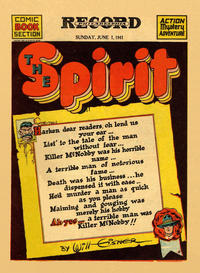 Cover for The Spirit (Register and Tribune Syndicate, 1940 series) #6/1/1941 [Philadelphia Record edition]