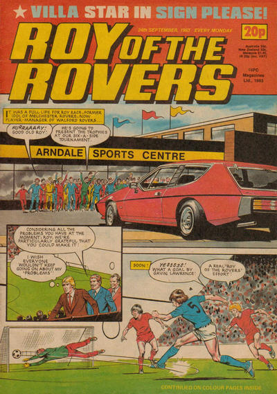 Cover for Roy of the Rovers (IPC, 1976 series) #24 September 1983 [358]