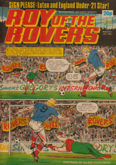 Cover for Roy of the Rovers (IPC, 1976 series) #12 November 1983 [365]