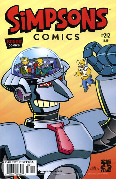 Cover for Simpsons Comics (Bongo, 1993 series) #212