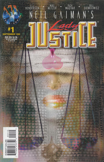 Cover for Neil Gaiman's Lady Justice (Big Entertainment, 1995 series) #1 [Bill Sienkiewicz Cover]