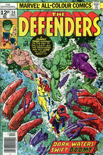 Cover for The Defenders (Marvel, 1972 series) #54 [British]