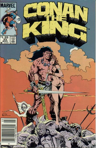 Cover for Conan the King (Marvel, 1984 series) #33 [Newsstand]