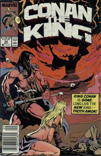 Cover for Conan the King (Marvel, 1984 series) #54 [Newsstand]
