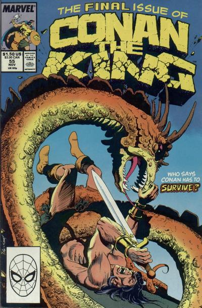 Cover for Conan the King (Marvel, 1984 series) #55 [Direct]