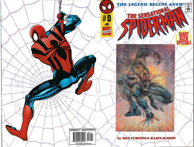 Cover for The Sensational Spider-Man (Marvel, 1996 series) #0 [Direct Edition - Lenticular Wraparound Cover]