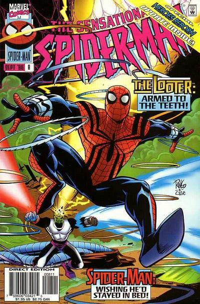 Cover for The Sensational Spider-Man (Marvel, 1996 series) #8 [Direct Edition]
