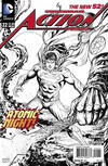 Cover for Action Comics (DC, 2011 series) #22 [Tyler Kirkham Black & White Cover]