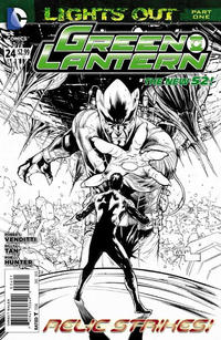 Cover Thumbnail for Green Lantern (DC, 2011 series) #24 [Billy Tan Black & White Cover]