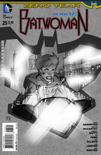 Cover Thumbnail for Batwoman (DC, 2011 series) #25 [Stephane Roux Black & White Cover]
