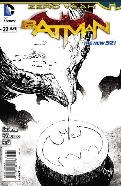 Cover for Batman (DC, 2011 series) #22 [Greg Capullo Black & White Cover]