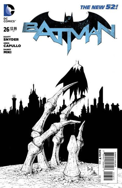 Cover for Batman (DC, 2011 series) #26 [Greg Capullo Black & White Cover]