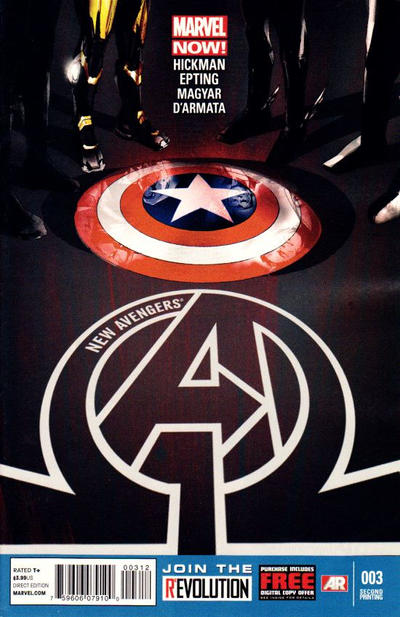 Cover for New Avengers (Marvel, 2013 series) #3 [2nd Printing]