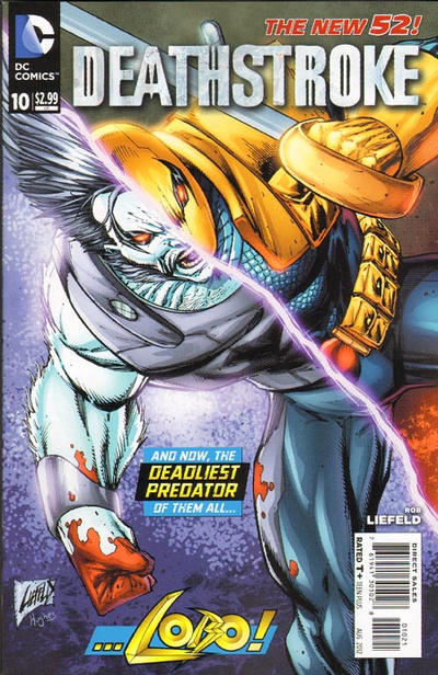 Cover for Deathstroke (DC, 2011 series) #10 [Rob Liefeld Deathstroke/Lobo Hybrid Cover]