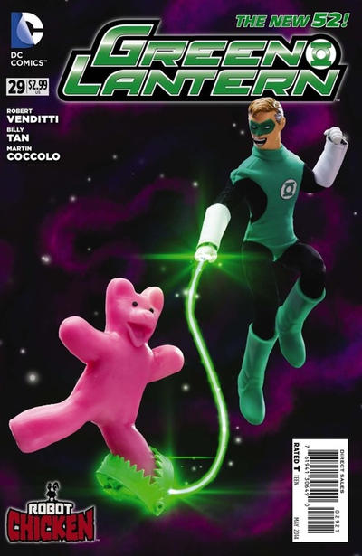 Cover for Green Lantern (DC, 2011 series) #29 [Robot Chicken Cover]