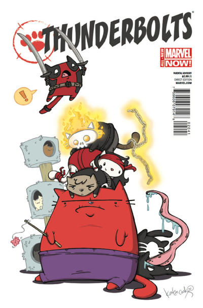 Cover for Thunderbolts (Marvel, 2013 series) #20.NOW [Katie Cook Animals Variant]