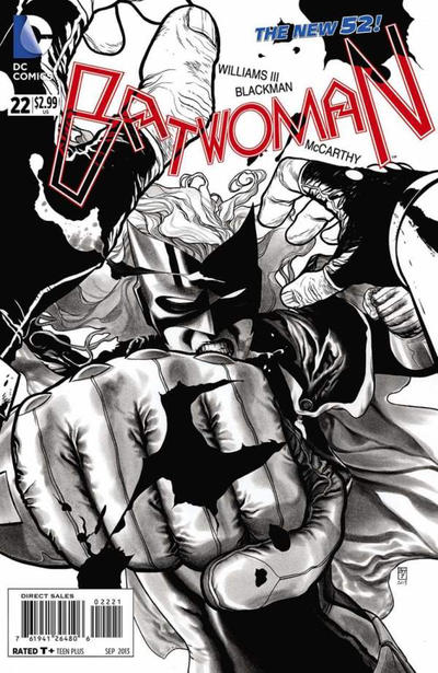 Cover for Batwoman (DC, 2011 series) #22 [J. H. Williams III Black & White Cover]