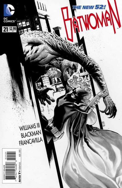 Cover for Batwoman (DC, 2011 series) #21 [J. H. Williams III Black & White Cover]